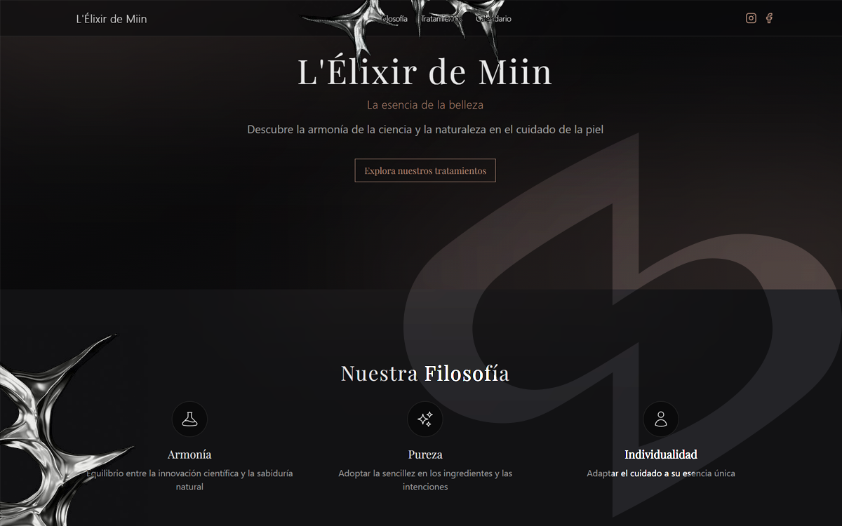 Landing Page — L'Elixir de Miin